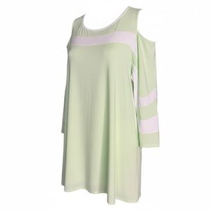 Chic Mint Green Tunic with White Stripes